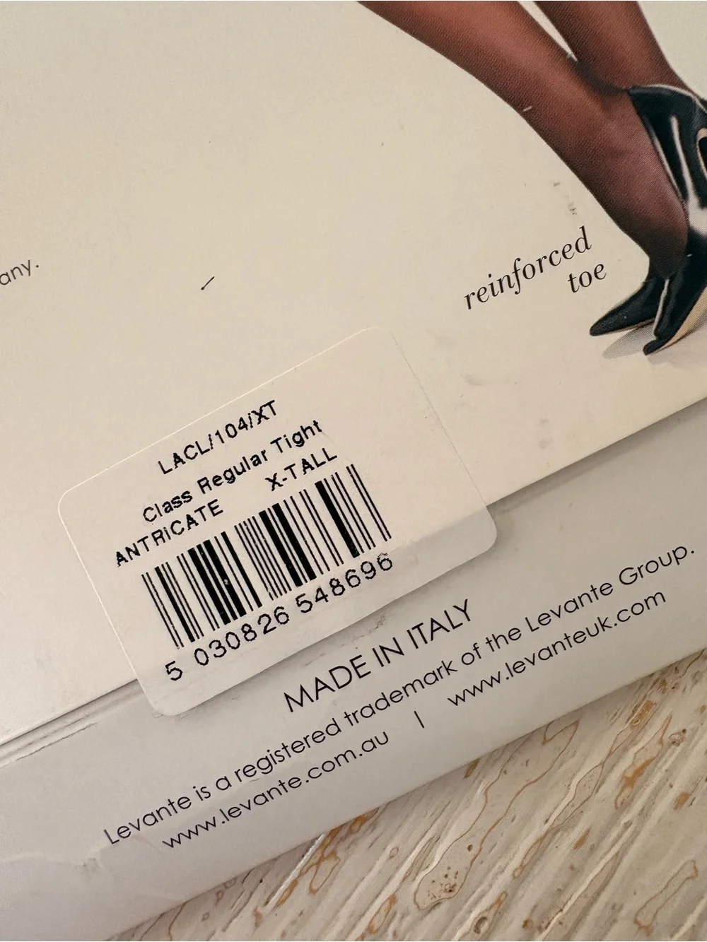 NWT Levante Anthracite Gray Class Gloss Leg Sheer Pantyhose Tights Size XL
